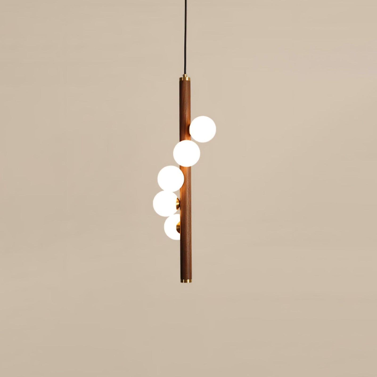 Lustra Suspension Linéaire en Bois et Verre - Neutralighting