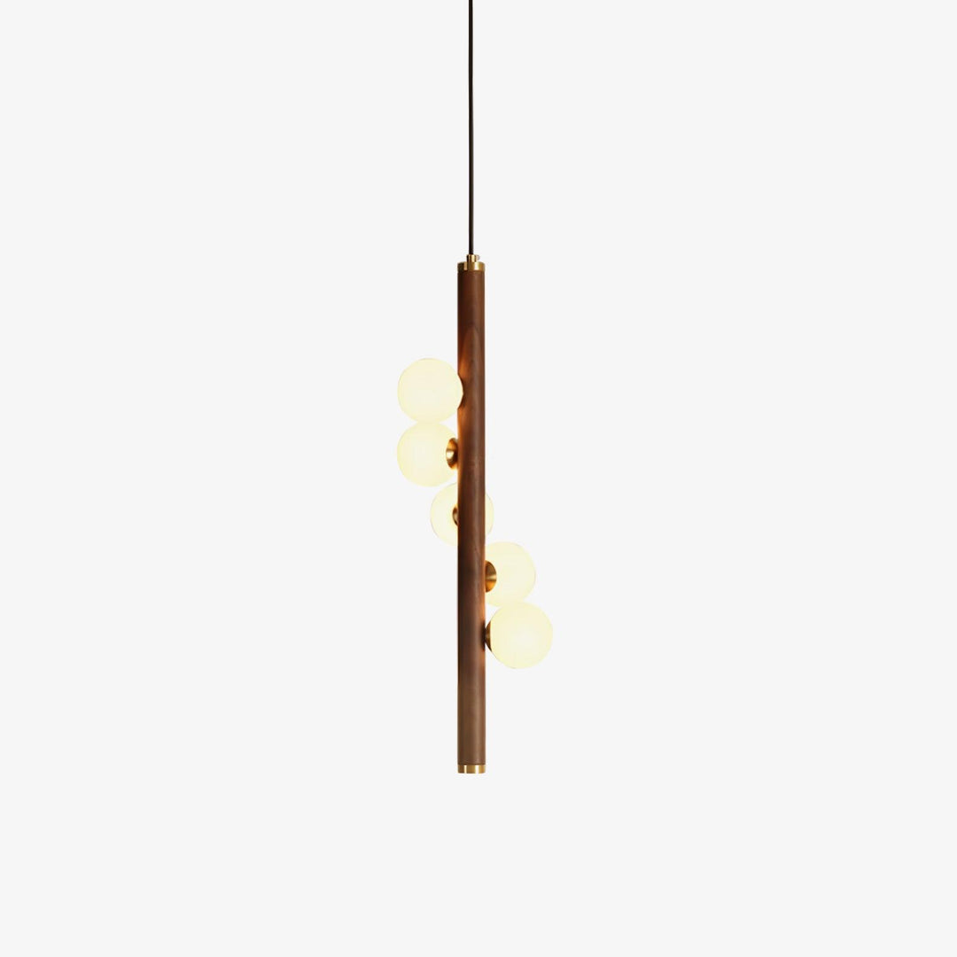 Lustra Suspension Linéaire en Bois et Verre - Neutralighting