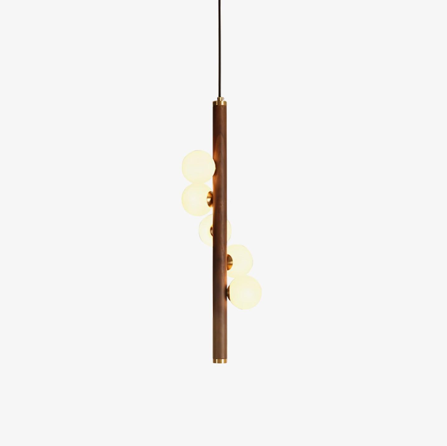 Lustra Suspension Linéaire en Bois et Verre - Neutralighting