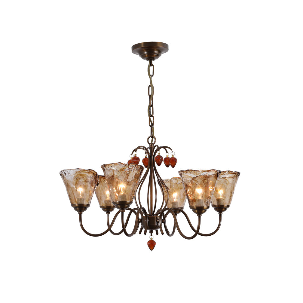 Evzorira Lustre Cristal Verre Industriel Luxe Vintage - Neutralighting
