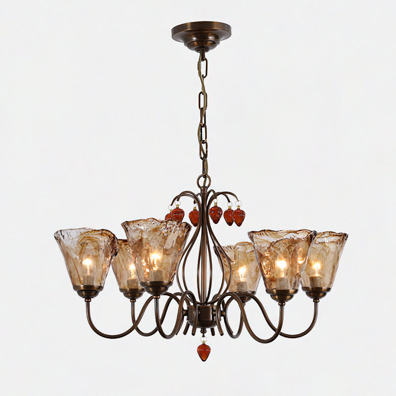 Evzorira Lustre Cristal Verre Industriel Luxe Vintage - Neutralighting