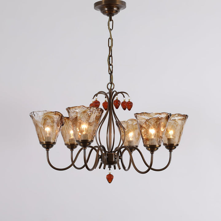 Evzorira Lustre Cristal Verre Industriel Luxe Vintage - Neutralighting