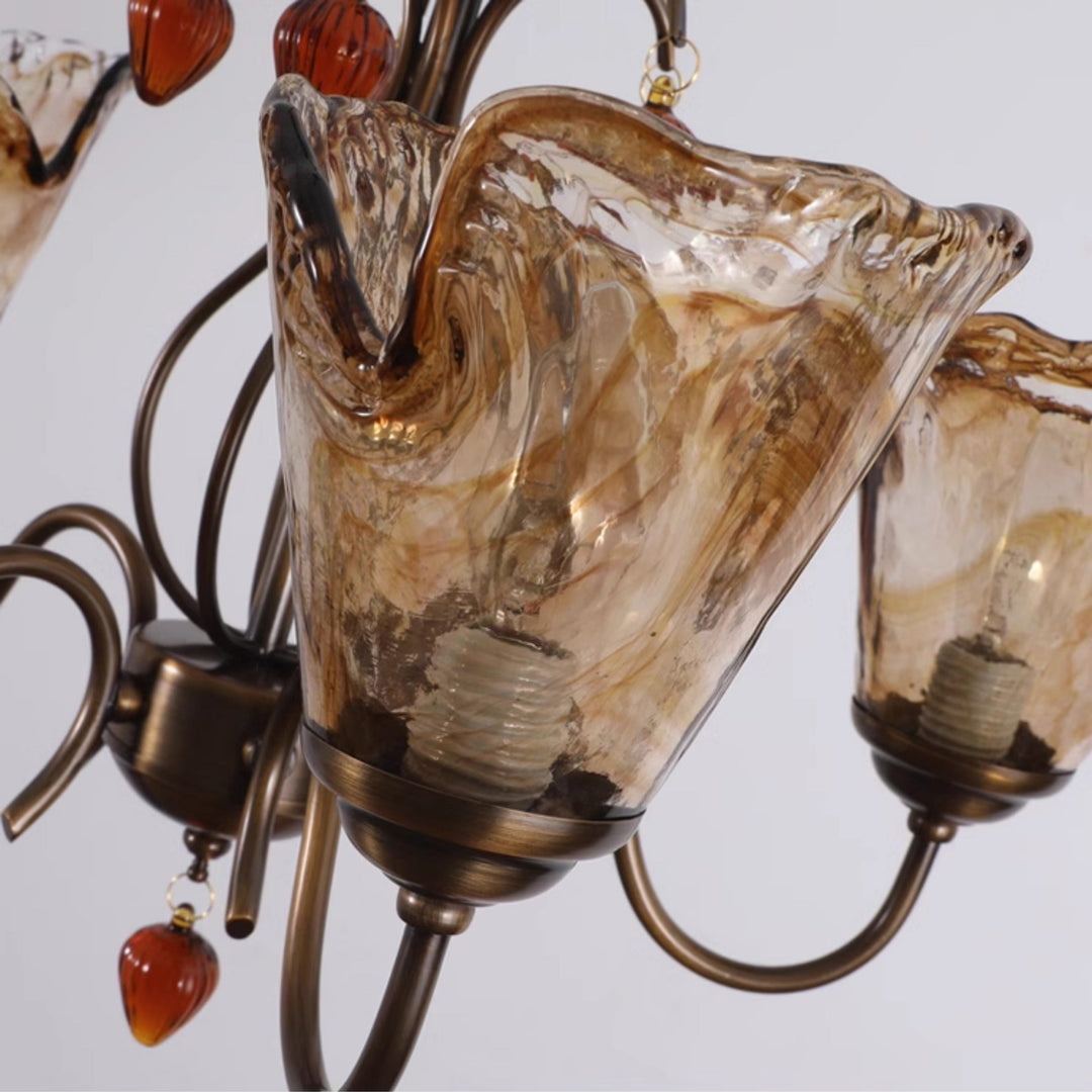 Evzorira Lustre Cristal Verre Industriel Luxe Vintage - Neutralighting