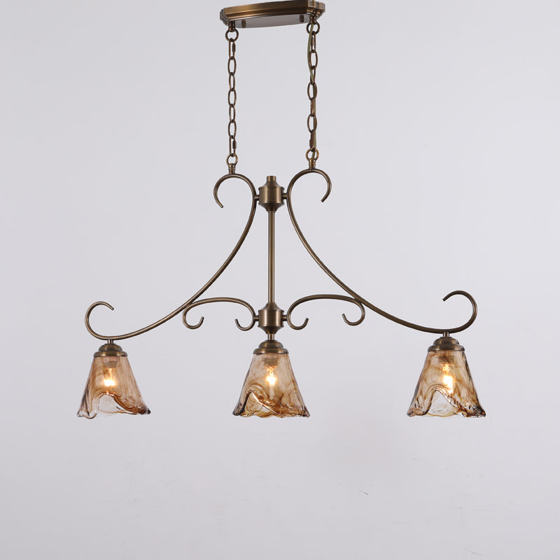 Aloror Suspension Île Laiton Verre Industriel Vintage - Neutralighting