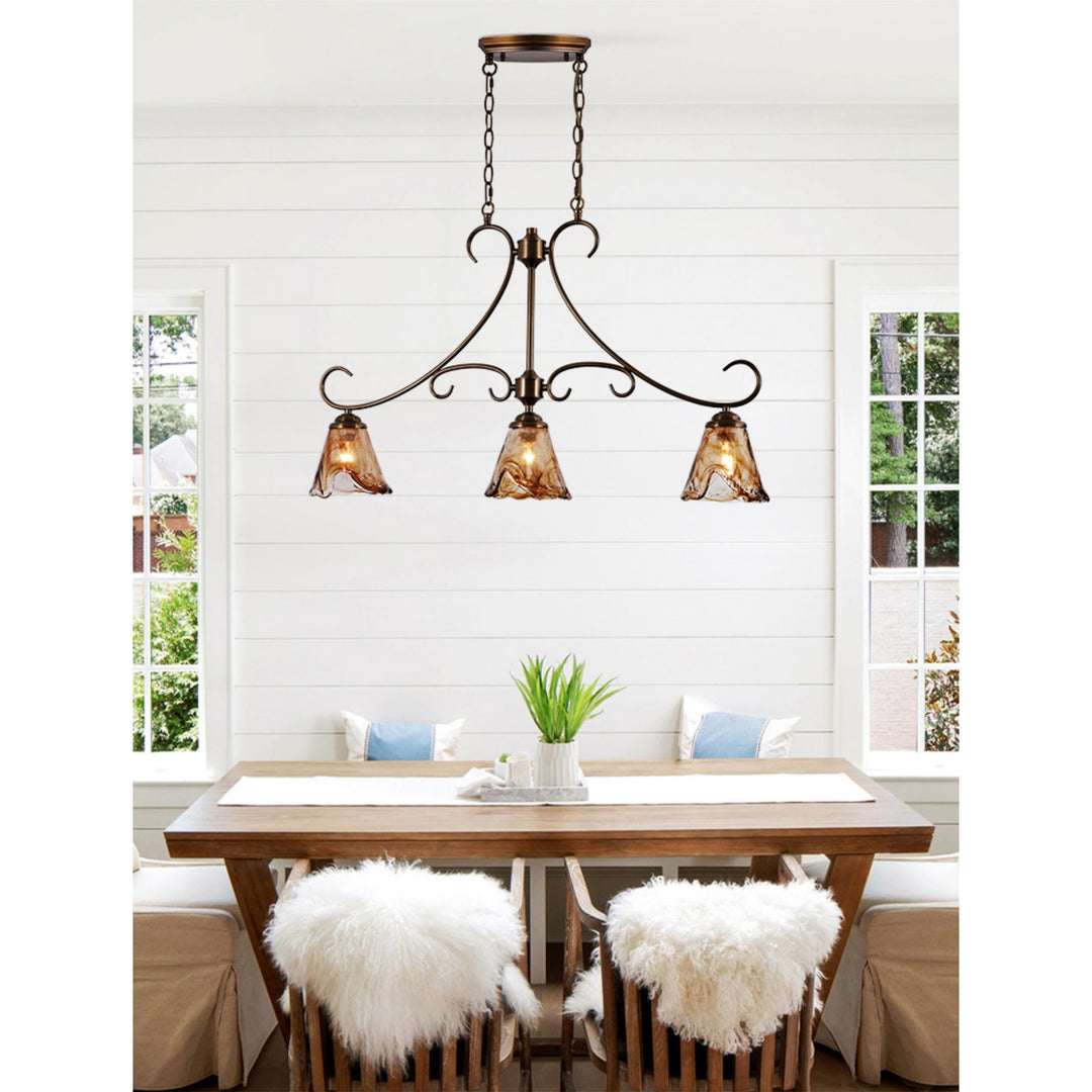 Aloror Suspension Île Laiton Verre Industriel Vintage - Neutralighting