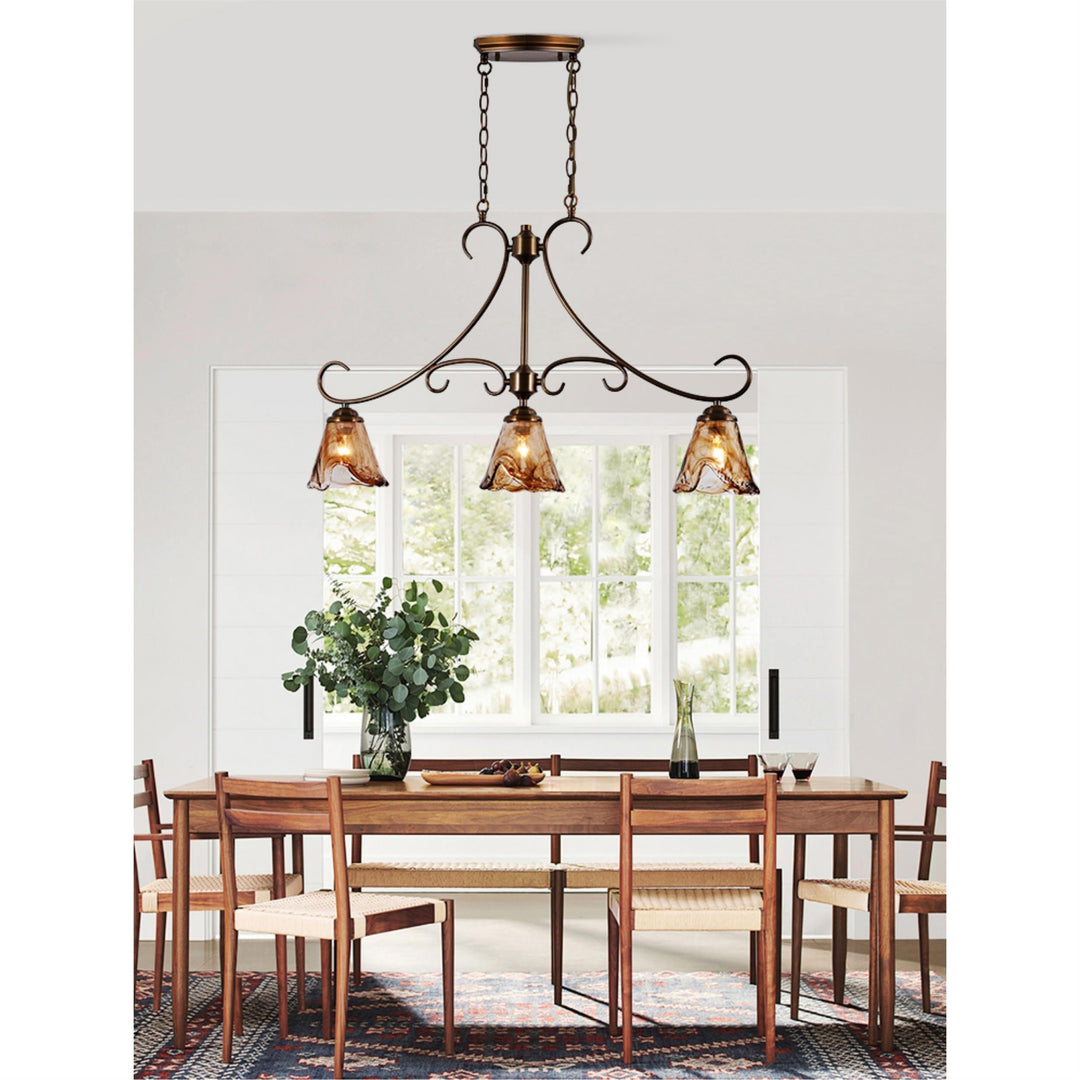 Aloror Suspension Île Laiton Verre Industriel Vintage - Neutralighting