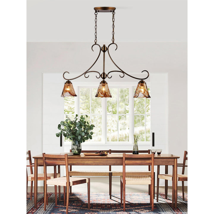 Aloror Suspension Île Laiton Verre Industriel Vintage - Neutralighting