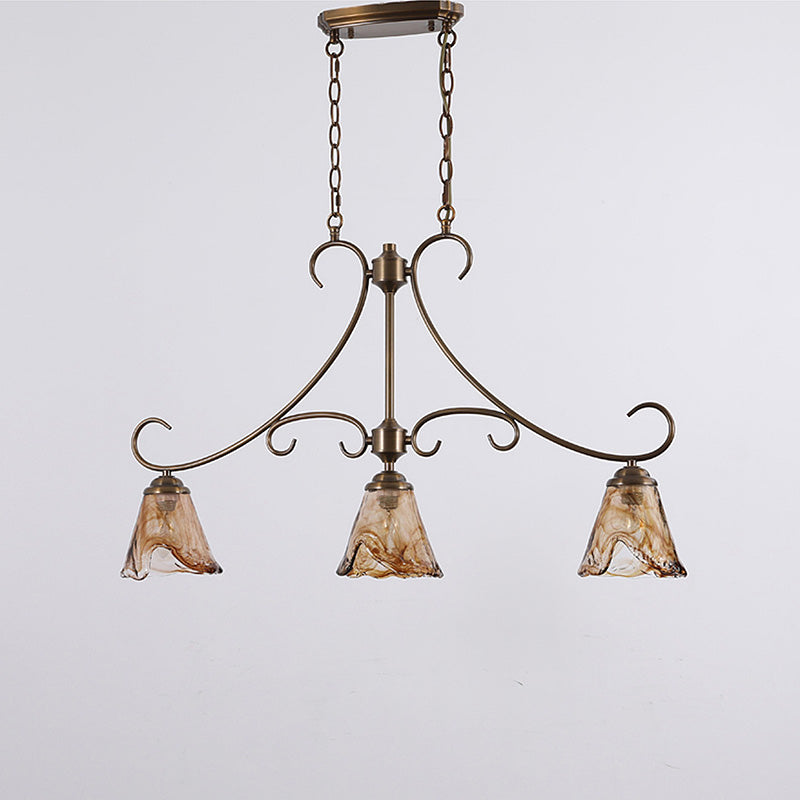 Aloror Suspension Île Laiton Verre Industriel Vintage - Neutralighting