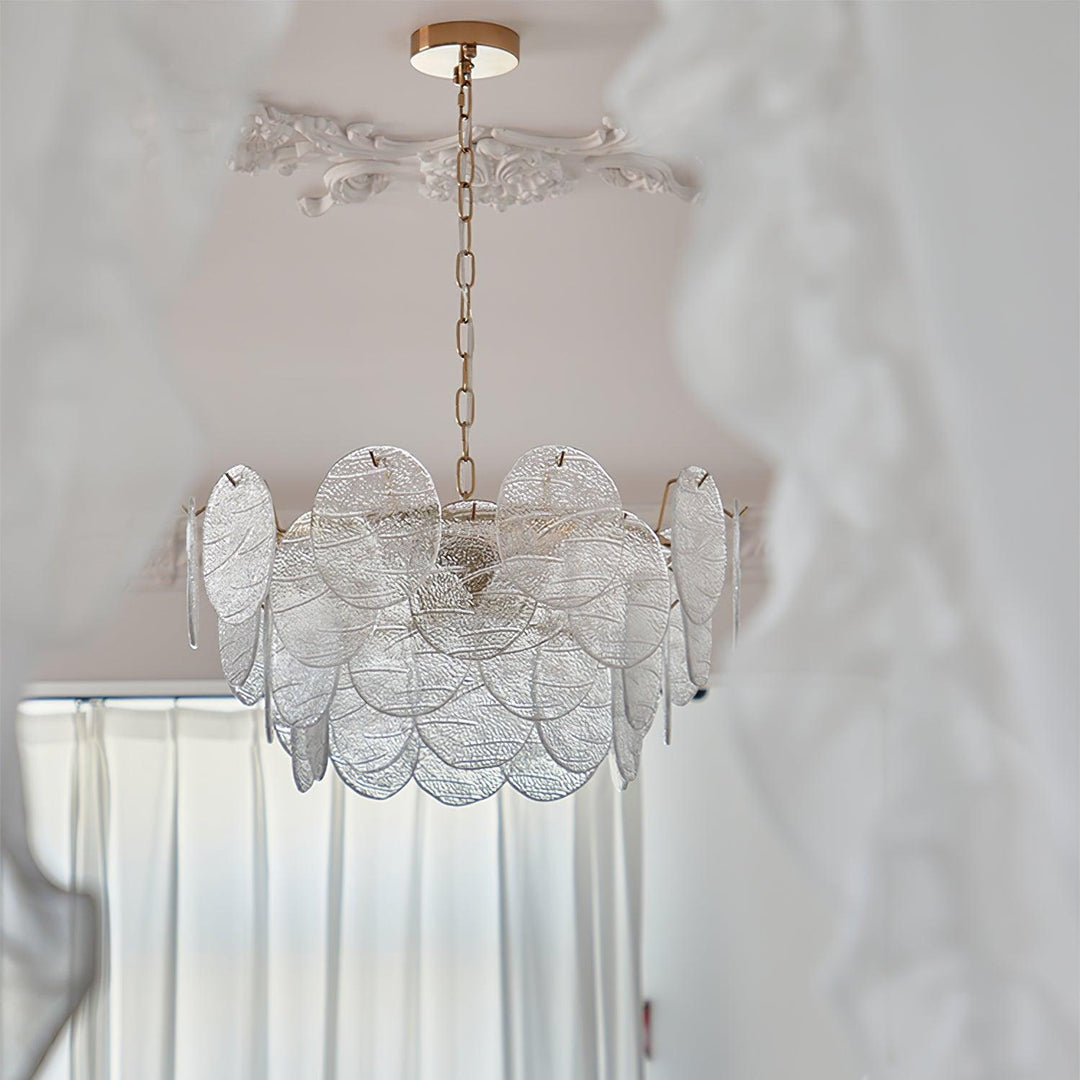 Leaf Lustre Vintage Élégant en Verre - Neutralighting