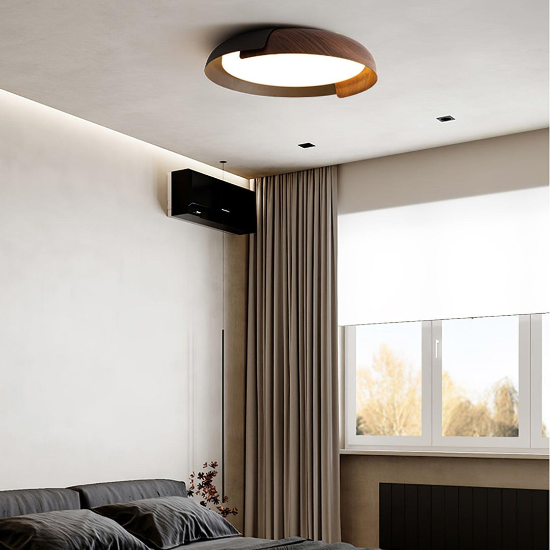 Solara Plafonnier Rond Acrylique Bois Doux Minimaliste - Neutralighting