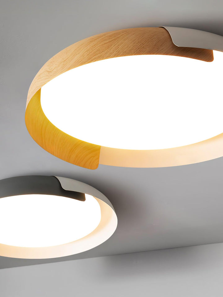Solara Plafonnier Rond Acrylique Bois Doux Minimaliste - Neutralighting