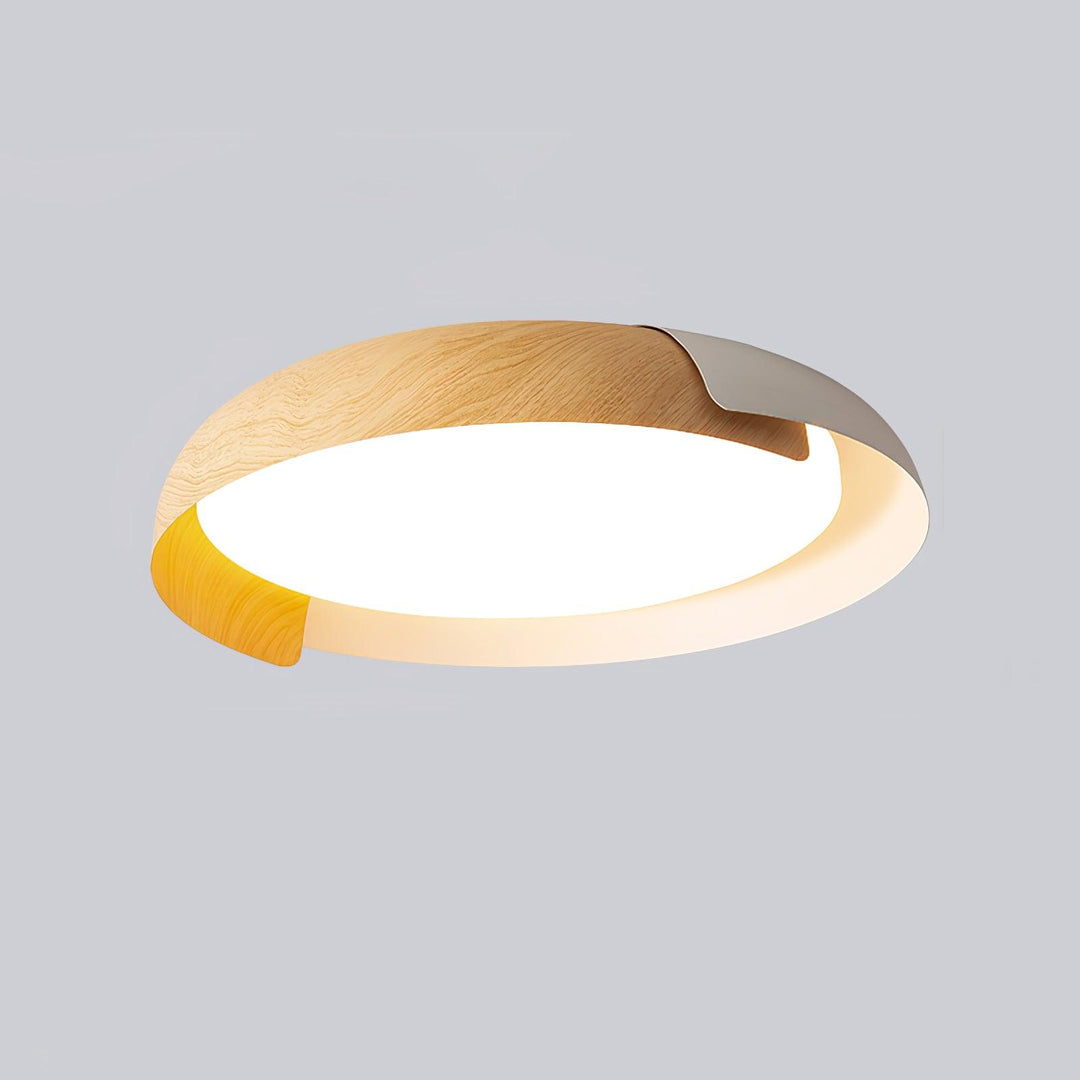 Solara Plafonnier Rond Acrylique Bois Doux Minimaliste - Neutralighting