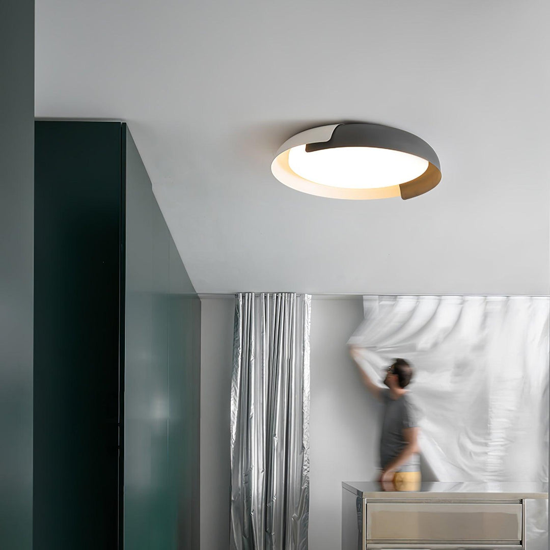 Solara Plafonnier Rond Acrylique Bois Doux Minimaliste - Neutralighting