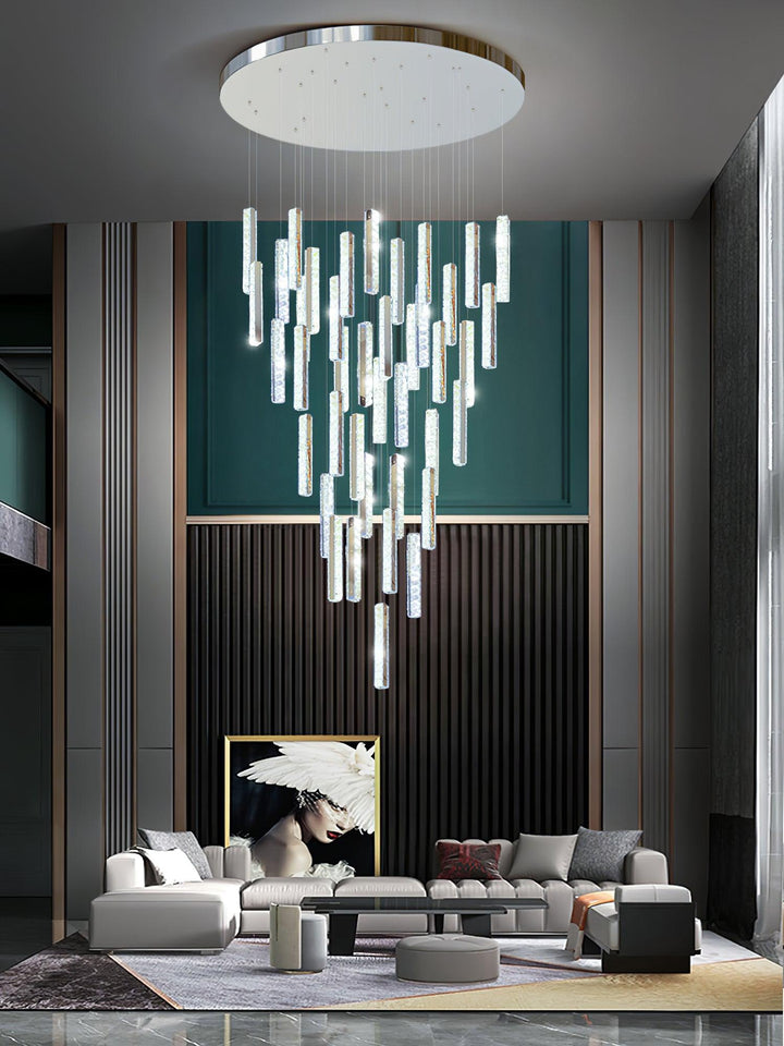 Lustra Lustre Villa Forci Suspension Argentée Moderne - Neutralighting