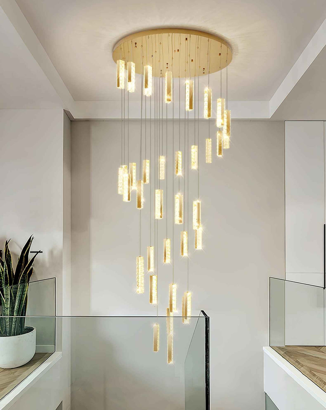 Lustra Lustre Villa Forci Suspension Argentée Moderne - Neutralighting