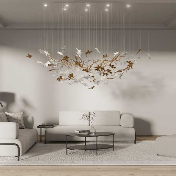 Arinan Lustre Élégant en Verre Floral - Neutralighting