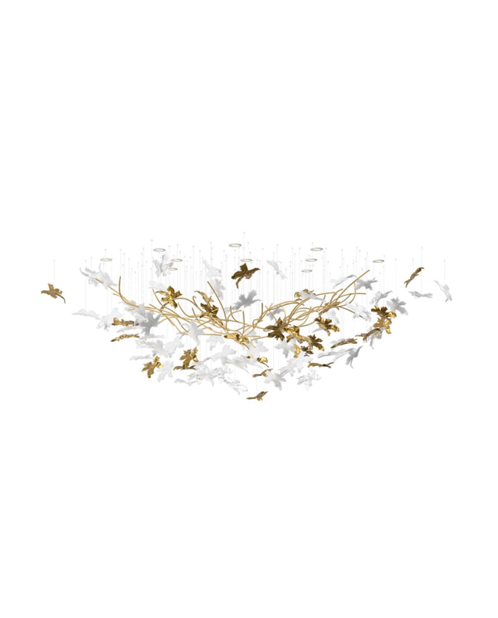 Arinan Lustre Élégant en Verre Floral - Neutralighting