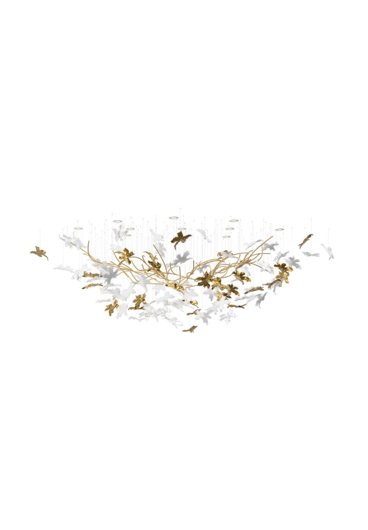 Arinan Lustre Élégant en Verre Floral - Neutralighting