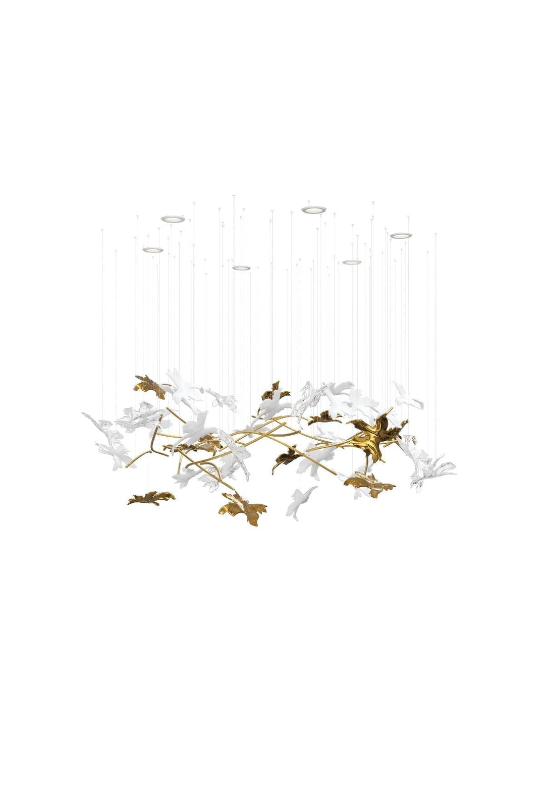 Arinan Lustre Élégant en Verre Floral - Neutralighting