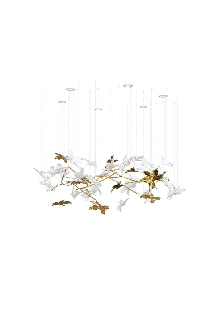 Arinan Lustre Élégant en Verre Floral - Neutralighting