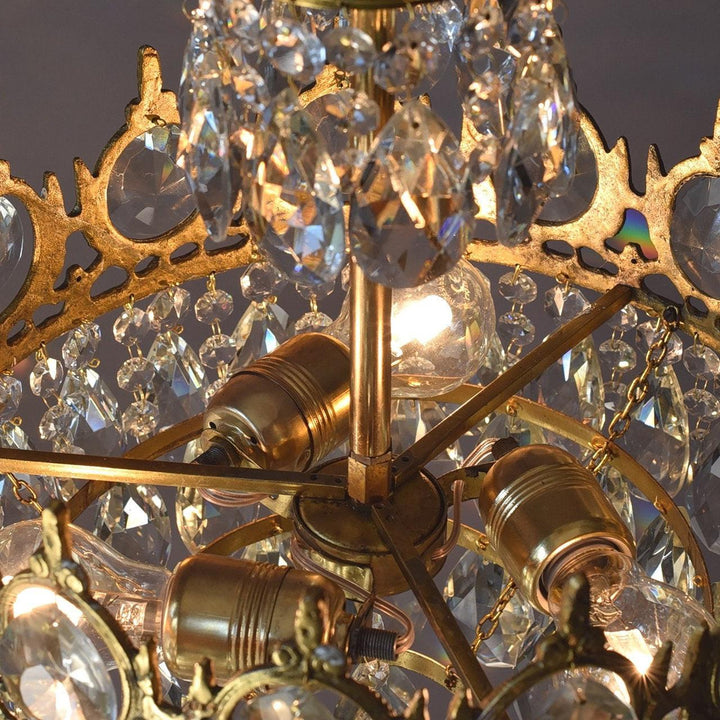 Lustra Suspension Lampe Gouttelettes de Cristal Vintage - Neutralighting