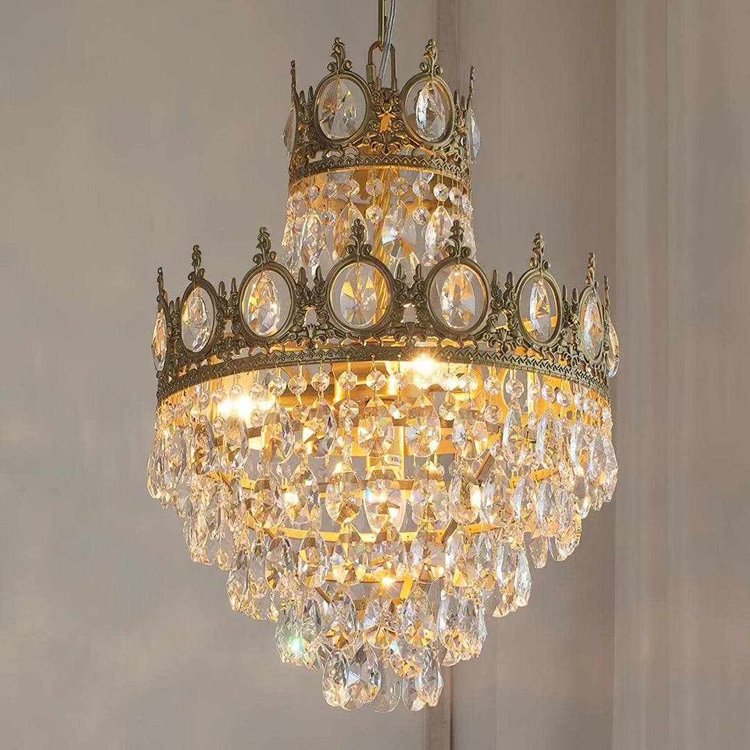 Lustra Suspension Lampe Gouttelettes de Cristal Vintage - Neutralighting