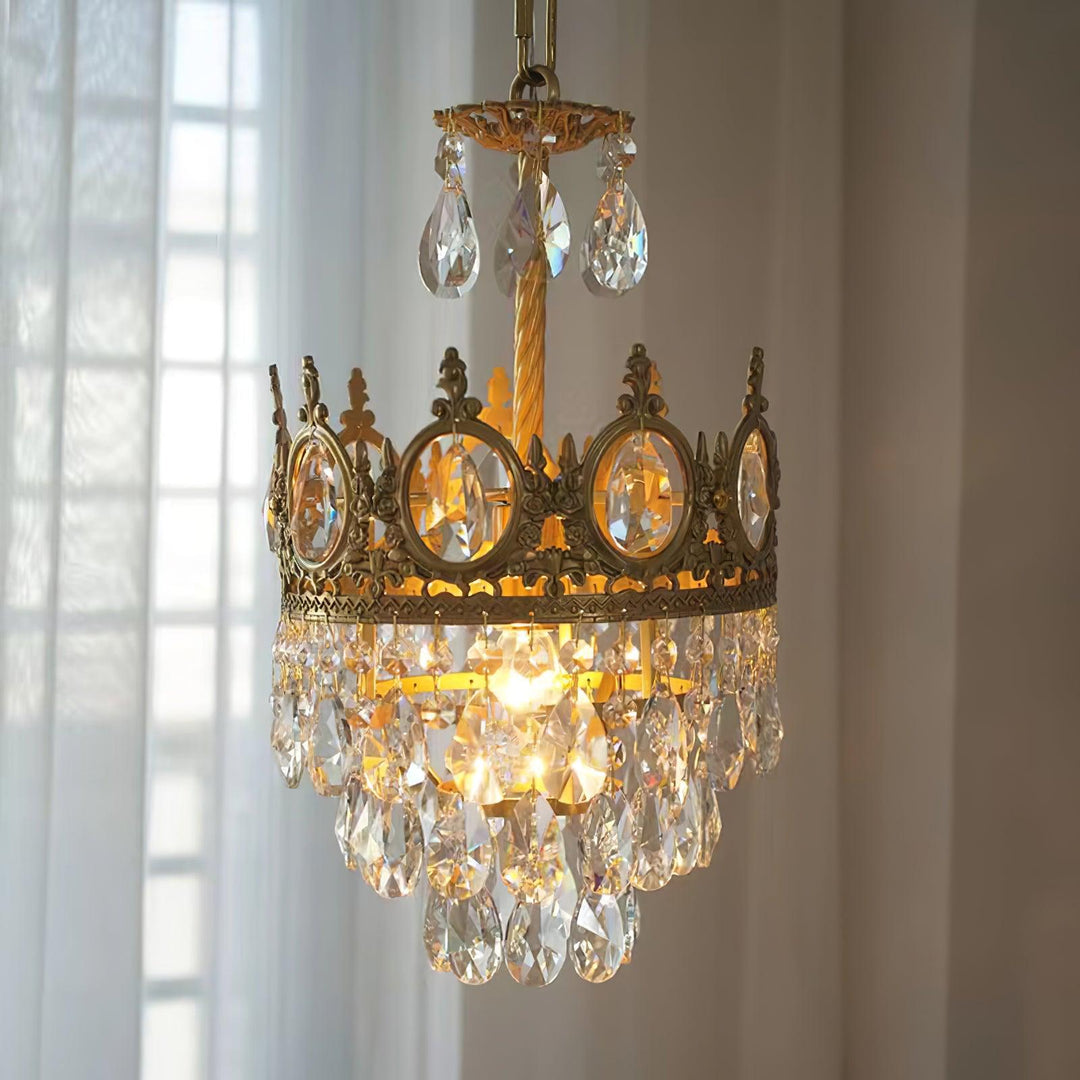Lustra Suspension Lampe Gouttelettes de Cristal Vintage - Neutralighting