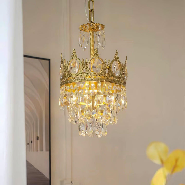 Lustra Suspension Lampe Gouttelettes de Cristal Vintage - Neutralighting