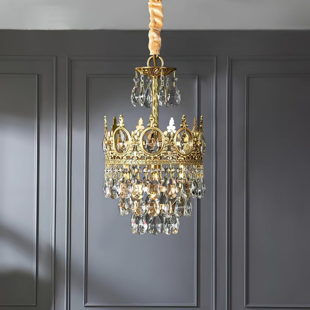 Lustra Suspension Lampe Gouttelettes de Cristal Vintage - Neutralighting