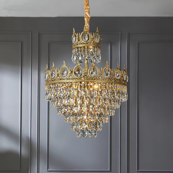Lustra Suspension Lampe Gouttelettes de Cristal Vintage - Neutralighting