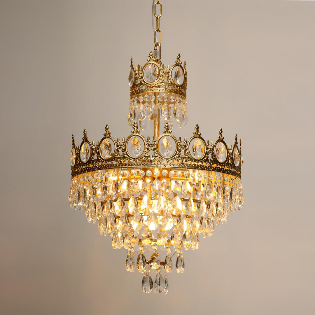 Lustra Suspension Lampe Gouttelettes de Cristal Vintage - Neutralighting