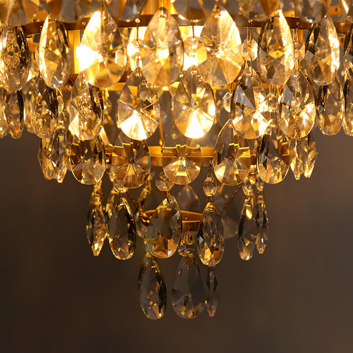 Lustra Suspension Lampe Gouttelettes de Cristal Vintage - Neutralighting