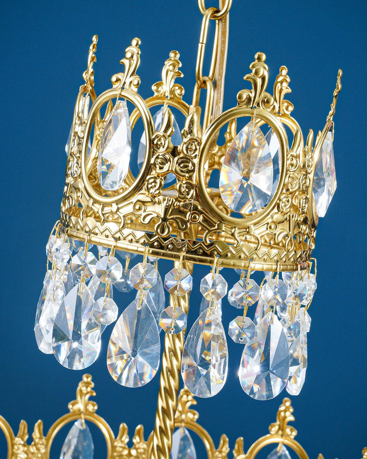 Lustra Suspension Lampe Gouttelettes de Cristal Vintage - Neutralighting