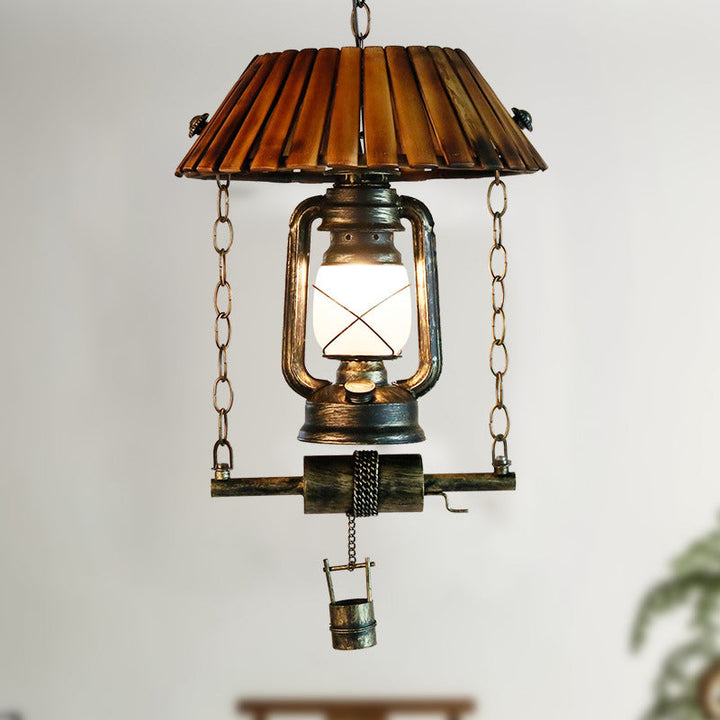 Silva Vintage LED Suspension Design Bambou Chambre À Coucher - Neutralighting