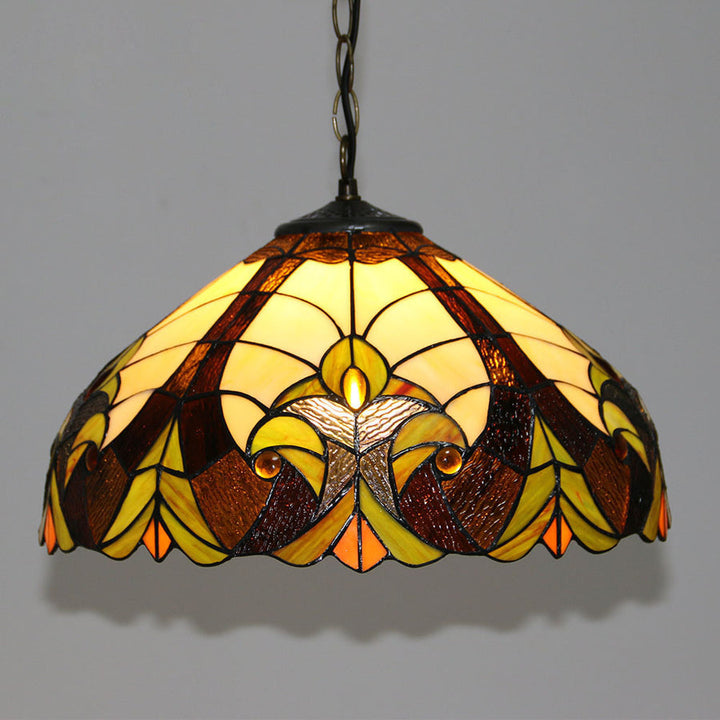 Tiffany Vintage Colorée Papillon Suspension Verre Couloir - Neutralighting