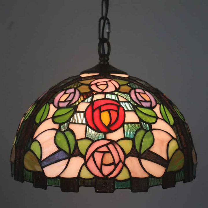 Tiffany Vintage LED Suspension Métal Verre Salon - Neutralighting
