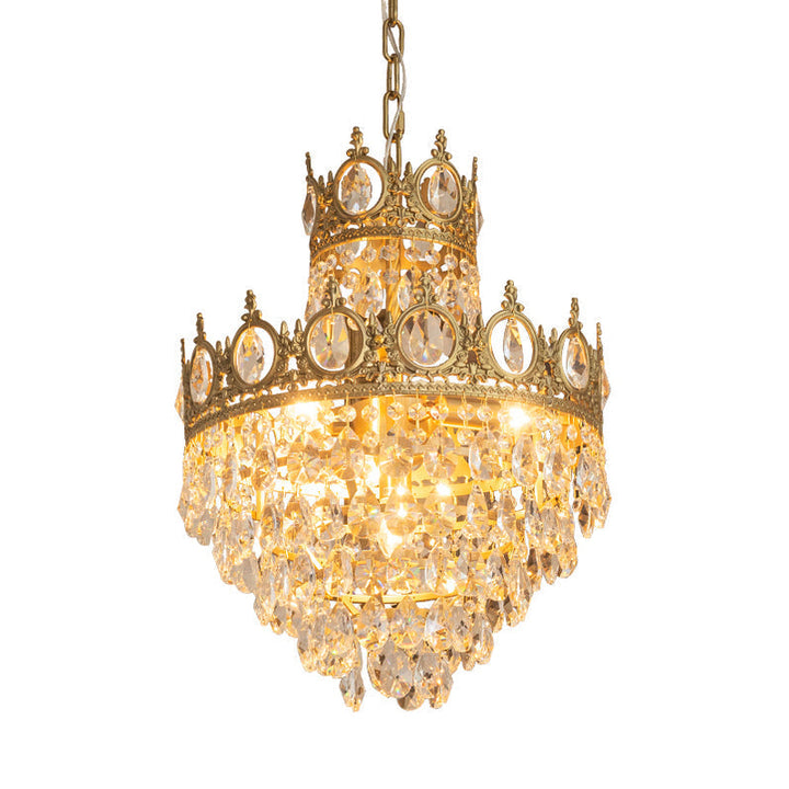 Lustra Suspension Lampe Gouttelettes de Cristal Vintage - Neutralighting