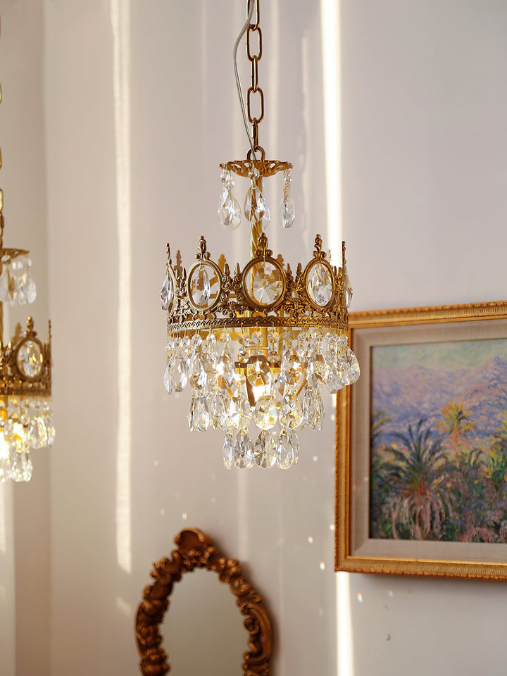 Lustra Suspension Lampe Gouttelettes de Cristal Vintage - Neutralighting