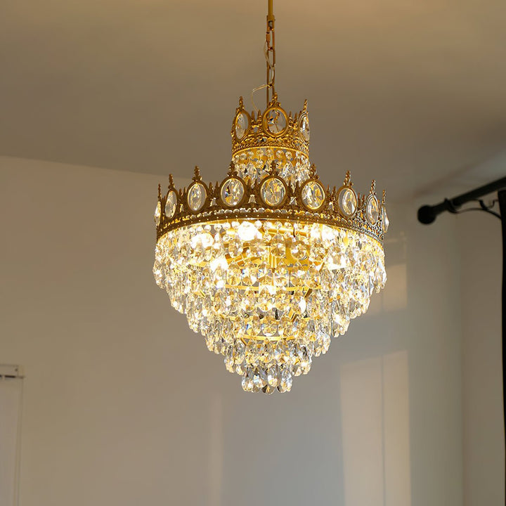 Lustra Suspension Lampe Gouttelettes de Cristal Vintage - Neutralighting