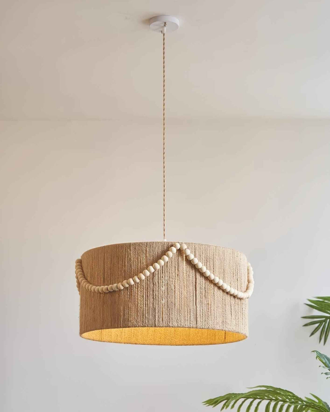 Liviza Suspension en Jute Tissée à la Main en Tissu Biologique Vintage - Neutralighting