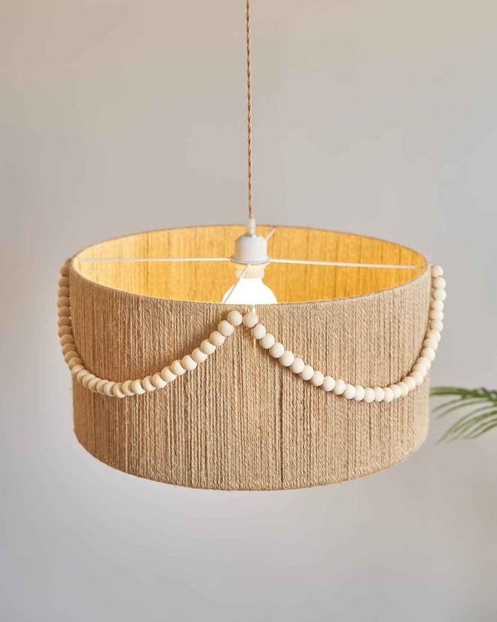 Liviza Suspension en Jute Tissée à la Main en Tissu Biologique Vintage - Neutralighting