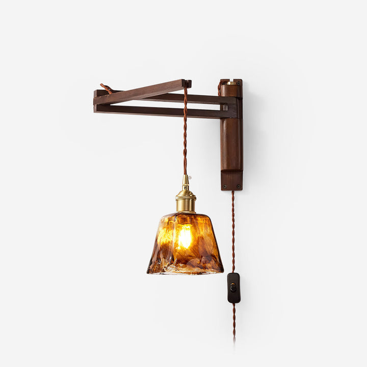 Geyla Applique Murale Rustique en Bois avec Prise / Câblage Fixe - Neutralighting