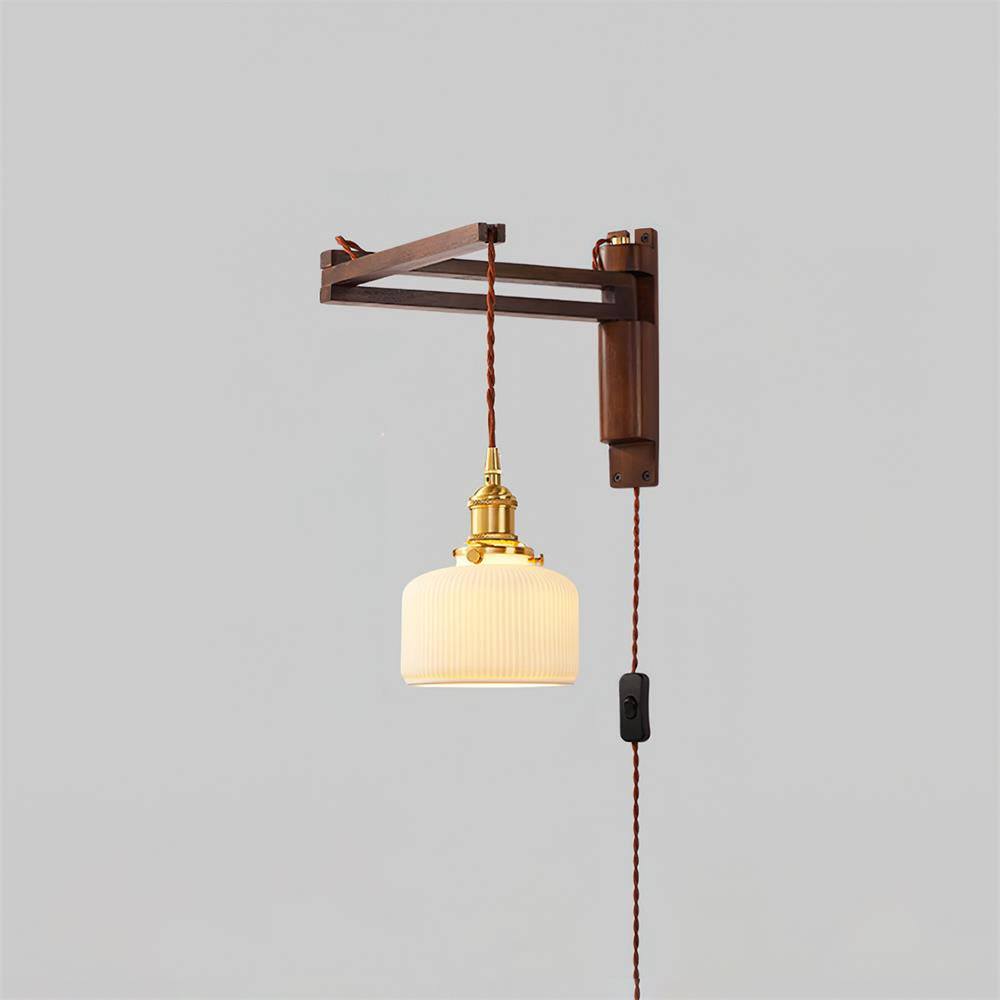 Geyla Applique Murale Rustique en Bois avec Prise / Câblage Fixe - Neutralighting