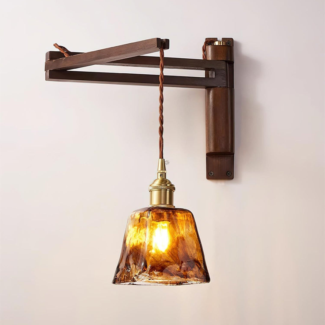 Geyla Applique Murale Rustique en Bois avec Prise / Câblage Fixe - Neutralighting