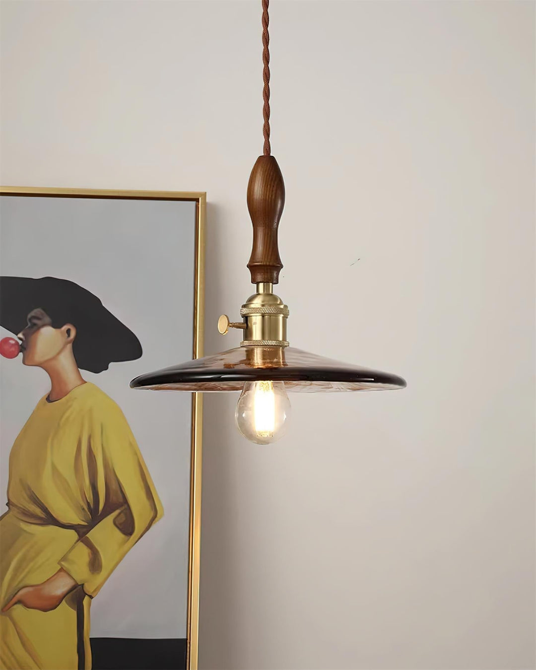 Misico Suspension Vintage Verre Laiton Rustique - Neutralighting