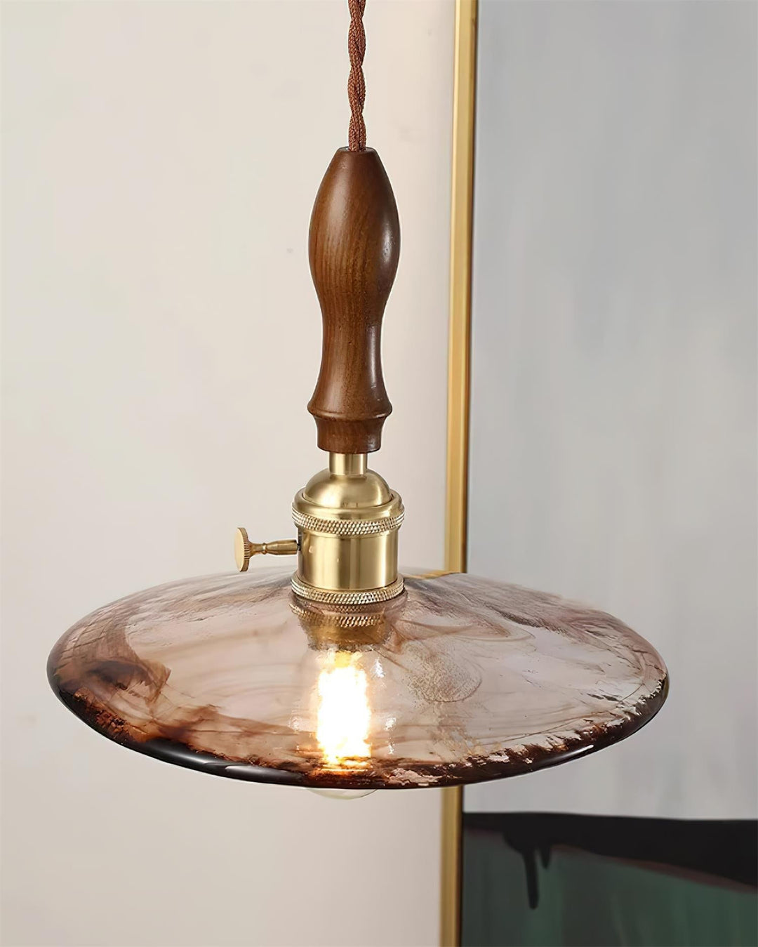 Misico Suspension Vintage Verre Laiton Rustique - Neutralighting