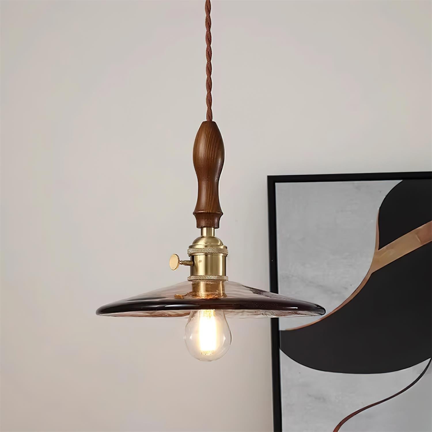 Misico Suspension Vintage Verre Laiton Rustique - Neutralighting