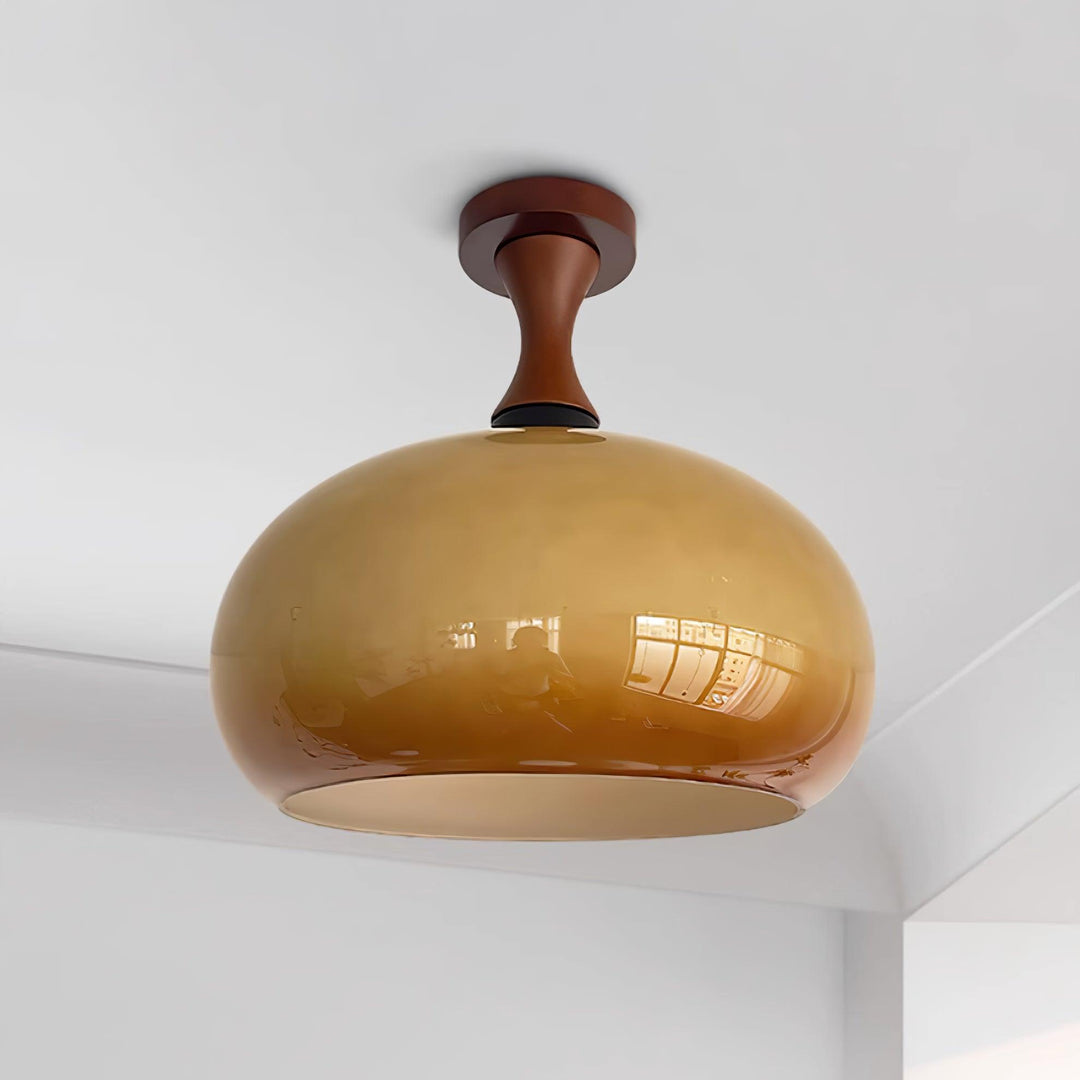 Liora Plafonnier en verre ambré - Neutralighting