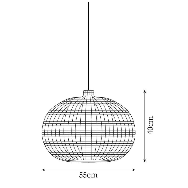 Savana Lampe Pendante Rétro en Rotin - Neutralighting