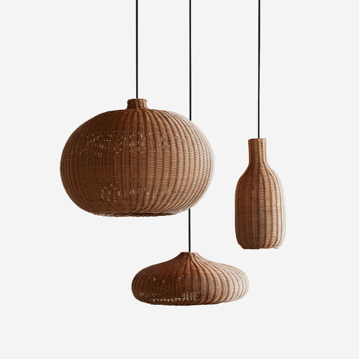 Savana Lampe Pendante Rétro en Rotin - Neutralighting